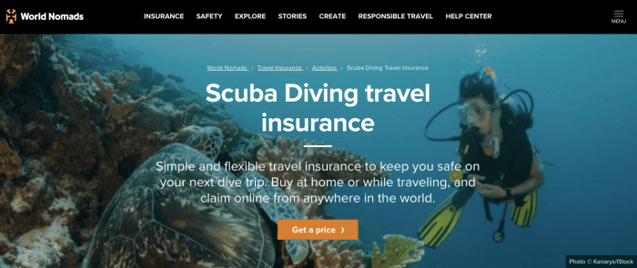 scuba diving backpacker reputable