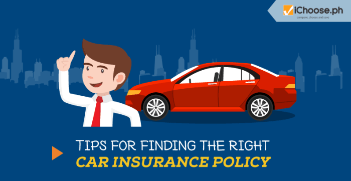 tips to find the right car insurance policy for you