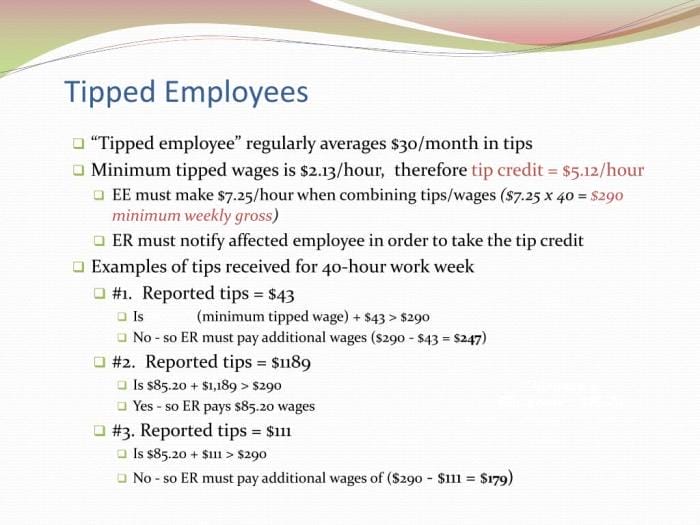 tipped employee doesn't have enough to withhold for health insurance terbaru