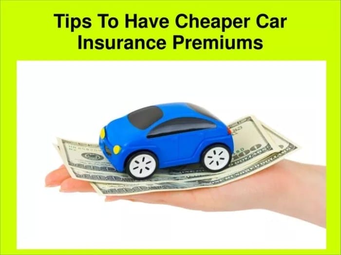 cheaper insurance car premiums tips slideshare